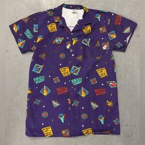 Vintage New Orleans Jazz Fest Men's Purple Graphic Shirt